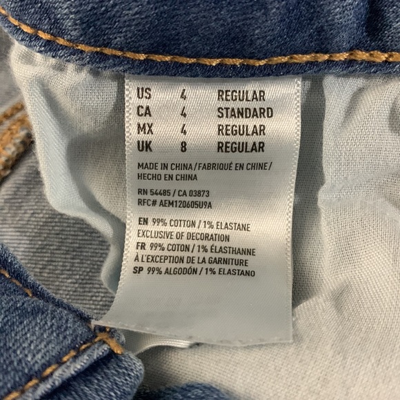 American Eagle Outfitters Women’s Sz 4 Super Stretch Mid-Rise Jegging Ankle - Picture 4 of 4